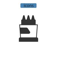 icônes de crayon symboles éléments vectoriels pour le web infographique vecteur