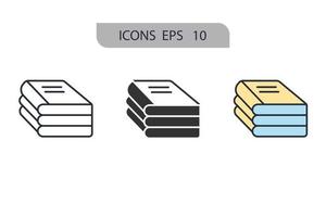 livre icônes symbole vecteur éléments pour infographie web