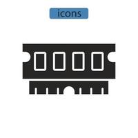ram icônes symbole éléments vectoriels pour le web infographique vecteur
