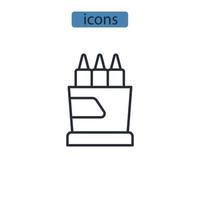 icônes de crayon symboles éléments vectoriels pour le web infographique vecteur