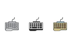 clavier icônes symbole vecteur éléments pour infographie web