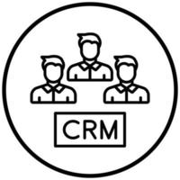 style d'icône des méthodologies crm vecteur