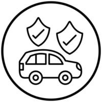 style d'icône d'assurance automobile vecteur