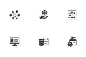 ensemble d'icônes de technologie de l'information. éléments de vecteur de symbole de pack de technologie de l'information pour le web infographique