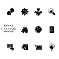 ensemble d'icônes de marque. éléments de vecteur de symbole de pack de marque pour le web infographique