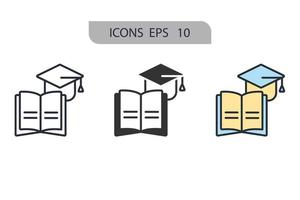 icônes de l'éducation symbole des éléments vectoriels pour le web infographique vecteur