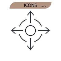 étendre les éléments de vecteur de symbole d'icônes pour le web infographique