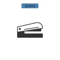 icônes d'agrafeuse symboles éléments vectoriels pour le web infographique vecteur