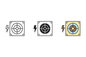 icônes d'alimentation symbole éléments vectoriels pour le web infographique vecteur