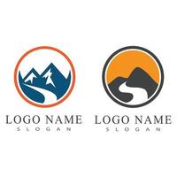 montagne icône logo modèle vector illustration design