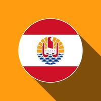 pays Polynésie française. drapeau de la polynésie française. illustration vectorielle. vecteur