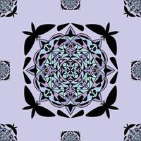 mandala art abstrait coloré modèle sans couture cubisme surréalisme style vecteur premium