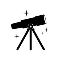 icône d'étoiles de télescope vecteur