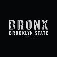 conception de t-shirts et de vêtements bronx vecteur