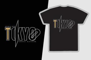 conception de t-shirts et de vêtements à tokyo vecteur