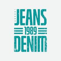 conception de t-shirts et de vêtements en jeans vecteur