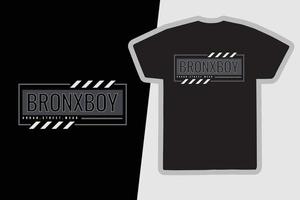 conception de t-shirts et de vêtements bronxboy vecteur