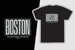 conception de t shirt vecteur typographie boston
