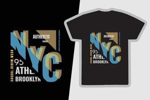 conception de t shirt vecteur typographie new york brooklyn