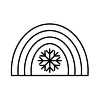 icône de vecteur arc-en-ciel hiver noël