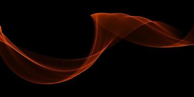 bannière abstraite avec un design de vagues orange qui coule vecteur