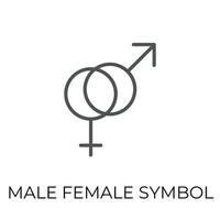 symboles de genre à la mode vecteur