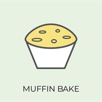 concepts de muffins à la mode vecteur