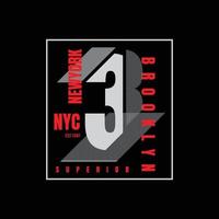 conception de t shirt vecteur typographie new york brooklyn