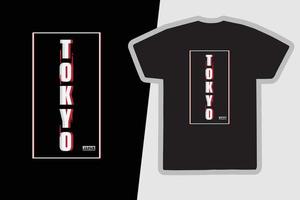 conception de t-shirts et de vêtements à tokyo vecteur