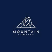 vue sur le paysage de montagne, design minimaliste. logo pour les photographes, les grimpeurs et les aventuriers. édition à l'aide d'illustration vectorielle. vecteur