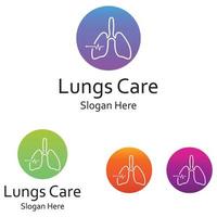 logo et symbole de la santé pulmonaire vecteur