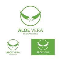 modèle d'illustration vectorielle logo aloe vera vecteur