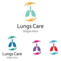 logo de santé pulmonaire vecteur