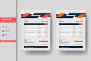conception de facture commerciale abstraite et créative vecteur