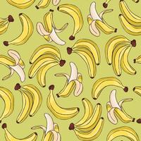 motif exotique d'été avec des bananes douces vecteur