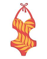 joli maillot de bain pour femme. clipart de doodle plat. tous les objets sont repeints. vecteur