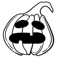 décoration d'autocollant doodle pour la célébration d'halloween vecteur