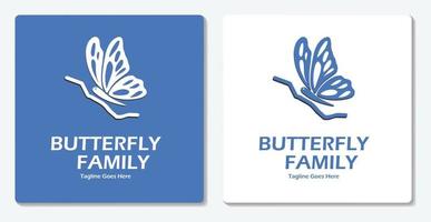papillon simple logo vector design plat
