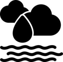 icône de glyphe d'énergie océanique vecteur