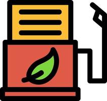 icône de ligne de station de biocarburant vecteur