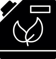 icône de glyphe de bidon de biocarburant vecteur