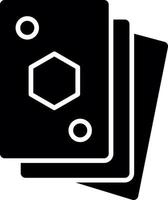 icône de glyphe de ligne de cartes à jouer vecteur