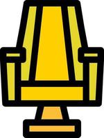 icône de ligne de chaise de jeu vecteur