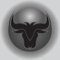 icône vectorielle du logo tête de taureau vecteur