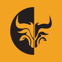 icône vectorielle du logo tête de taureau