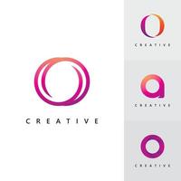 modèle vectoriel de logo lettre o, création de logo initial lettre o créative