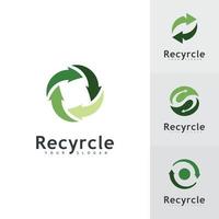 recycler le vecteur d'icône de logo. symbole d'illustration de recyclage, icône de flèche de rotation