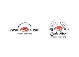 modèle de conception de logo de restaurant de sushi. vecteur
