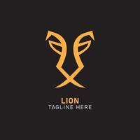 dessin au trait logo lion vecteur