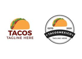 illustration de conception de logo vectoriel tacos